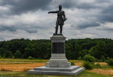 Tümgeneral Abner Doubleday 'in Anıtı, Gettysburg Ulusal Askeri Parkı, Pennsylvania ABD