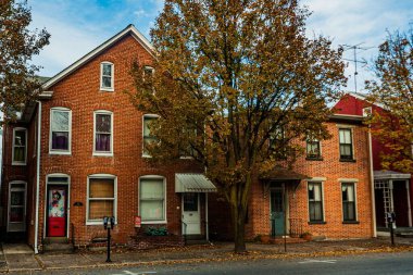 Gettysburgs Tarihi Row Evlerinin Fotoğrafları, Gettysburg, Pennsylvania, ABD