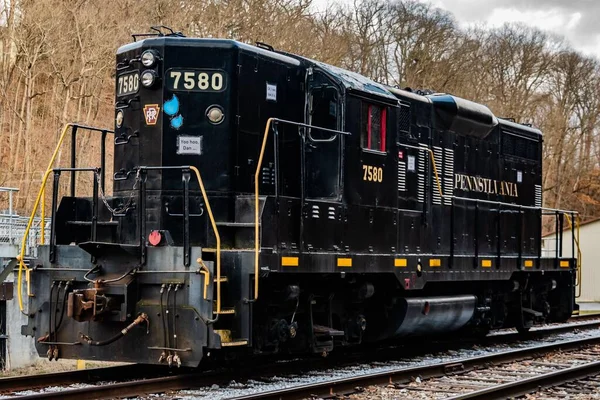 Prr Engine Zaparkowany Bocznym Torze Glen Rock Pensylwania Usa — Zdjęcie stockowe