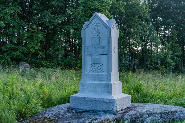 Maine Gönüllü Piyade Alayı Anıtı Gettysburg Ulusal Askeri Parkı Pennsylvania — Stok fotoğraf