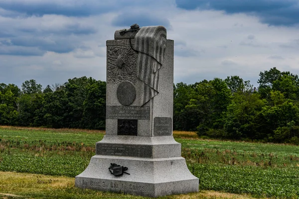 Pennsylvania Gönüllü Piyade Alayı, Papaz Okulu Tepesi, Gettysburg Ulusal Askeri Parkı Anıtı, Pennsylvania ABD