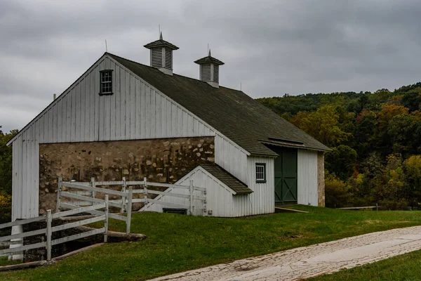 Valley Forge Barn Road Valley Forge National Historical Park Pennsylvania — Stock fotografie