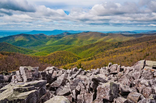 Ridge Hiking Appalachians Shenandoah National Park Virgínia Eua — Fotografia de Stock