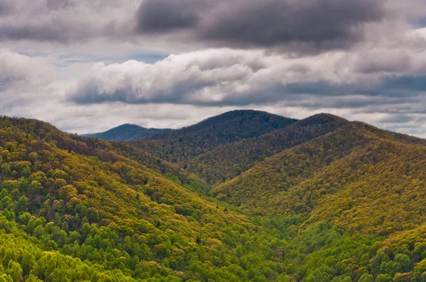 Nuvens Tempestade Sobre Apalaches Parque Nacional Shenandoah Virgínia Eua — Fotografia de Stock