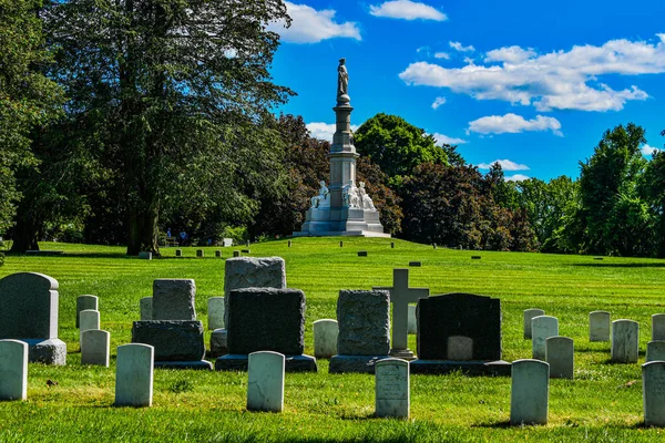 Foto Van Het Nationaal Monument Van Soldaten Gettysburg National Cemetery — Stockfoto