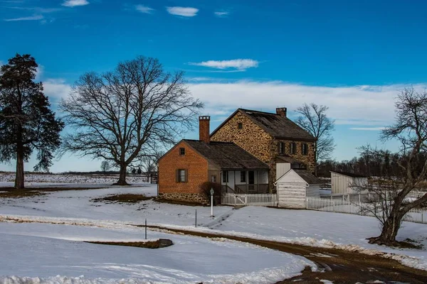 Bushman Çiftliğinde Kış Sonrası, Gettysburg Ulusal Askeri Parkı, Pennsylvania, ABD
