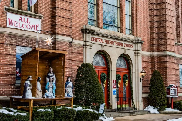 펜실베이니아주 체임버즈버그에서 크리스마스에 열리는 장로교 — 스톡 사진