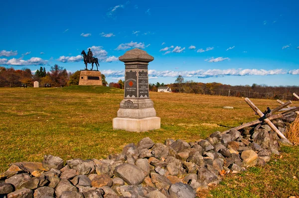 Fotó Pennsylvaniai Önkéntes Ezred Emlékműve Gettysburg Nemzeti Katonai Park Pennsylvania — Stock Fotó