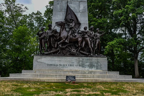 State Virginia Monument Gettysburg National Military Park Pennsylvania Usa — Stock Photo, Image