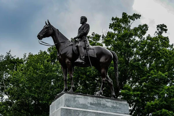 Robert Lee Gettysburg Monumento Estado Virginia Parque Militar Nacional Gettysburg — Foto de Stock