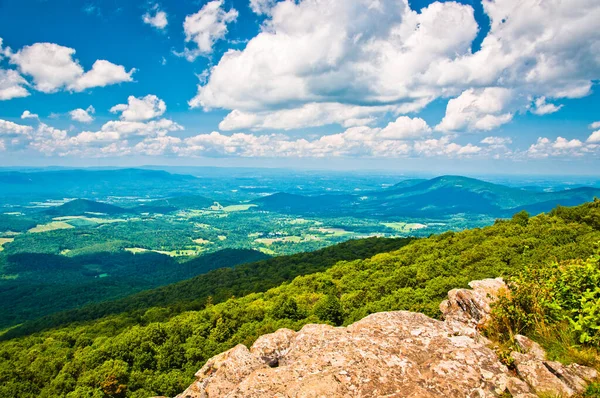 Shenandoah Vadisi 'nin Küçük Taş Adam' dan görünüşü, Shenandoah Ulusal Parkı, Virginia, ABD