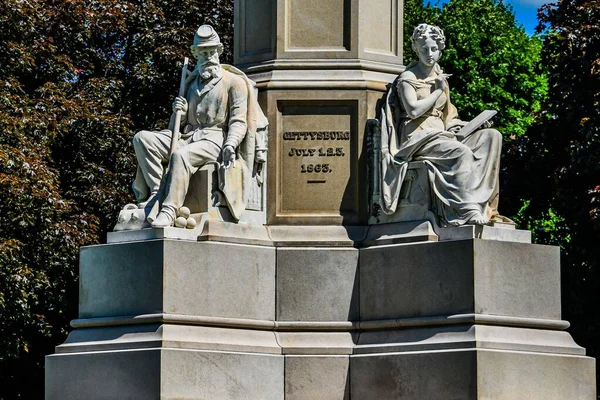 美国宾夕法尼亚州葛底斯堡国家公墓军人国家纪念碑的照片 — 图库照片