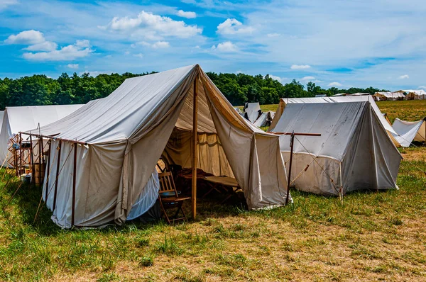 Civil War Wall Tent Gettysburg 150Th Reenactment July 2013 — Stock Photo, Image