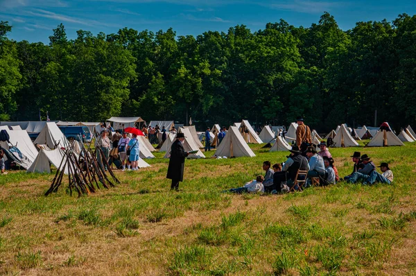 Religious Service Stacked Rifles Gettysburg 150Th Reenactment July 2013 — Stock Photo, Image