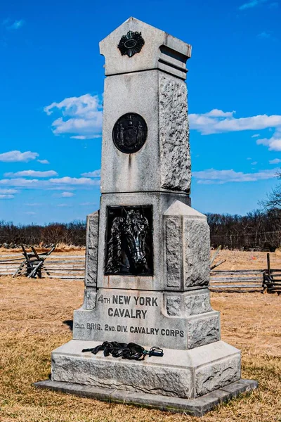 4. New York Gönüllü Süvari Alayı Anıtı, Gettysburg Ulusal Askeri Parkı, Pennsylvania, ABD