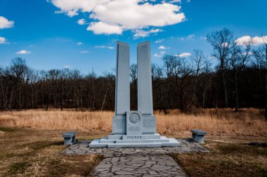 Fotoğraf: Indiana Eyaleti Anıtı, Gettysburg Ulusal Askeri Parkı, Pennsylvania ABD