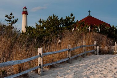 Fotoğraf: Cape May Point Deniz feneri Gün batımında