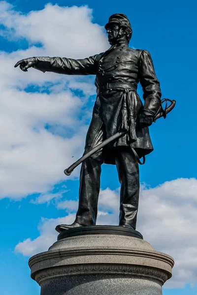 Photo Monument Brigadier General James Wadsworth Gettysburg National Military Park — Stock Photo, Image