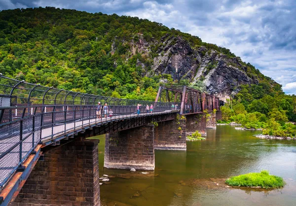 Foto Harpers Ferry Railroad Footbridge Harpers Ferry West Virginia Estados — Foto de Stock