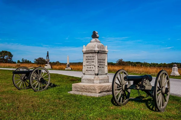 Photo Battery 1St New York Light Artillery Monument Gettysburg National — Stock Photo, Image