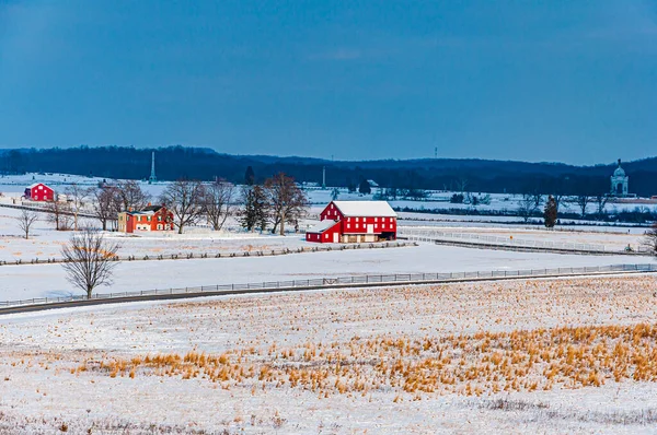 Paisaje Invierno Gettysburg Pennsylvania — Foto de Stock