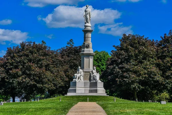 Foto Gettysburg Soldiers National Monument Gettysburg National Cemetery Pennsylvania — Foto de Stock