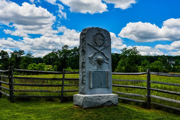 Zdjęcie Pomnika Poświęconego Firmom Strzelcy Wyborowi Gettysburg National Military Park — Zdjęcie stockowe