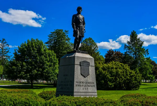 Φωτογραφία Του Υποστράτηγου John Reynolds Monument Gettysburg National Cemetery Pennsylvania — Φωτογραφία Αρχείου