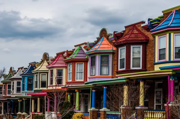 Fotoğraf: Renkli Row Evleri Baltimore, Maryland ABD