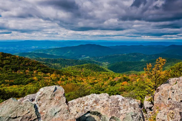 Pohled Bearfence Mountain Shenandoah National Park Virginia — Stock fotografie