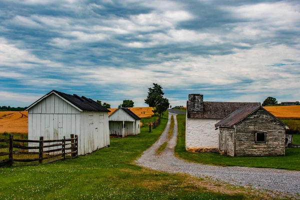 Farm Scene Barns Antietam National Battlefield Maryland — Stock Photo, Image