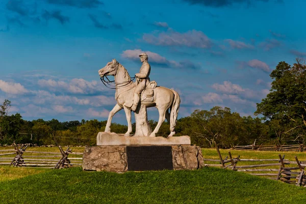 Monumento Caballería Pensilvania Gettysburg Pennsylvania — Foto de Stock