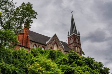 St Peters Roman Catholic Church, on a Cloudy Summer Day, Harpers Ferry, West Virginia, USA