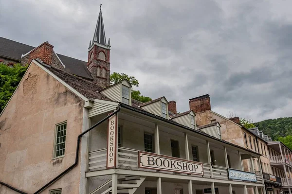 Harpers Ferry Bookstore Cloudy Summer Day West Virginia Usa — Stock fotografie