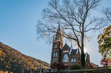 Saint Peters Church on an Autumn Afternoon, Harpers Ferry, West Virginia, USA