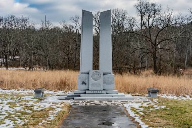 Indiana Eyaleti Anıtı Kış, Gettysburg Ulusal Askeri Parkı, Pennsylvania, ABD