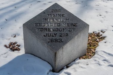 3. Maine Piyade Tugayı Anıtı, Gettysburg Ulusal Askeri Parkı, Pennsylvania, ABD