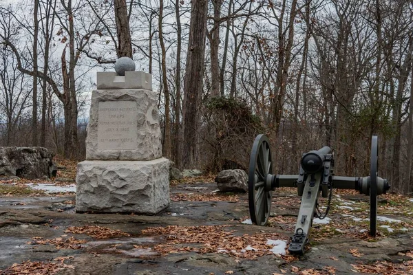 Elem Emlékműve Pennsylvania Könnyűtüzérség Culps Hill Gettysburg Pennsylvania Usa — Stock Fotó