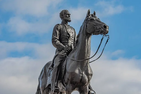 Monumento General George Gordon Meade Parque Militar Nacional Gettysburg Pensilvania — Foto de Stock