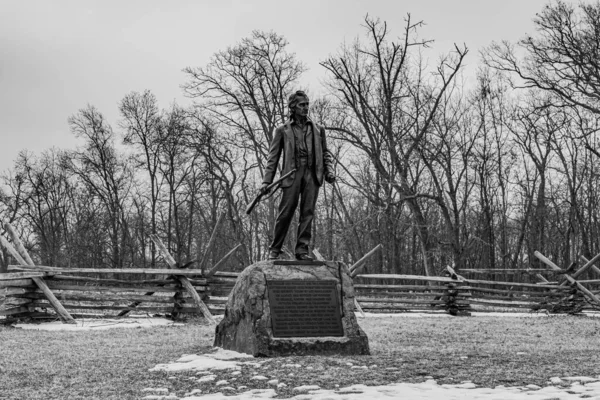 Monumento John Burns Héroe Civil Gettysburg Pensilvania — Foto de Stock