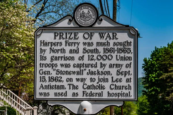 Historic Prize of War Sign, Upper Town, Harpers Ferry, West Virginia, USA