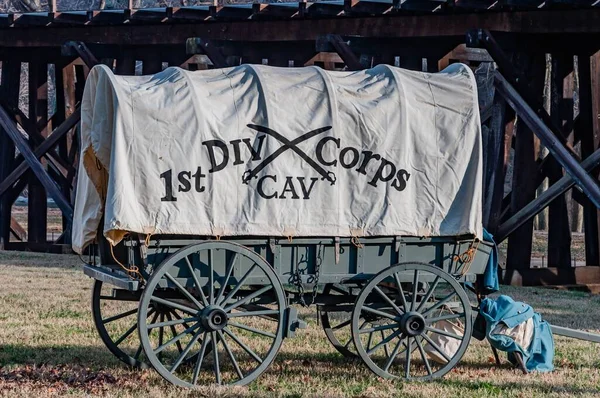 1St Division Cavalry Corp Wagon Lower Town Harpers Ferry West — Stock Photo, Image