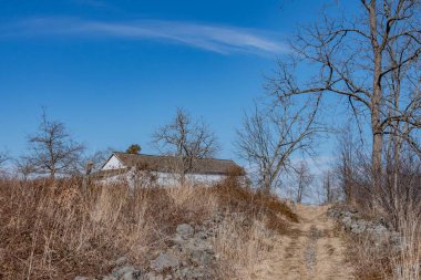 Bushman Barn 'a yürüyüş, Gettysburg Ulusal Askeri Parkı, Pennsylvania, ABD