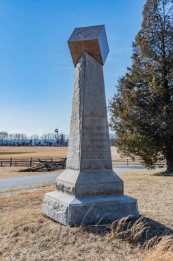 3. Maine Piyade Alayı Anıtı, Şeftali Bahçesi, Gettysburg Ulusal Askeri Parkı, Pennsylvania, ABD