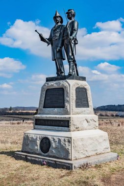 73. New York Piyade Alayı Anıtı, Gettysburg Ulusal Askeri Parkı, Pennsylvania, ABD