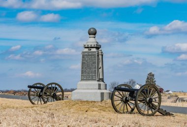 Batarya B 1. New Jersey Hafif Topçu Anıtı, Gettysburg Ulusal Askeri Parkı, Pennsylvania, ABD