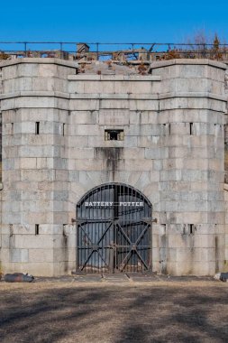 Tarihi Battery Potter, Gateway Ulusal Rekreasyon Alanı, New Jersey, ABD