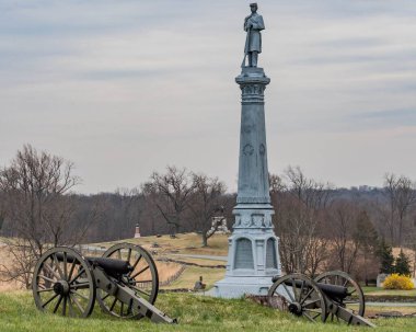 Ohio Piyade Anıtı, Mezarlık Tepesi, Gettysburg Ulusal Askeri Parkı, Pennsylvania, ABD