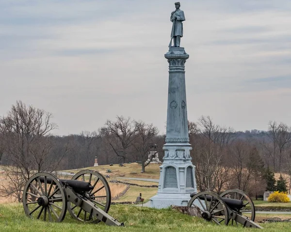 Monument 4Th Ohio Infantry Cemetery Hill Gettysburg National Military Park — Stock Photo, Image