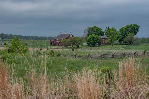 Storm Clouds Codori Farm Gettysburg National Military Park Pennsylvania Usa — Φωτογραφία Αρχείου